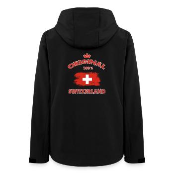 Suisse Original 100% / Cadeau Drapeau National - Veste softshell femme recyclée Stanley/Stella - noir - Dos - AI Model Female 172 light (172cm)