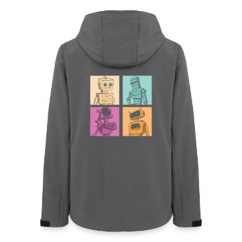 Ingénieur en robotique robotique - Veste softshell femme recyclée Stanley/Stella - charbon - Dos - AI Model Female 172 light (172cm)