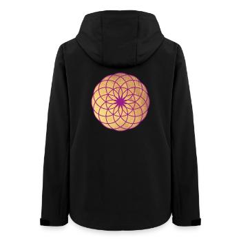 Mandala Namaste de motivation de yoga de boule d'énergie d'or - Veste softshell femme recyclée Stanley/Stella - noir - Dos - AI Model Female 172 light (172cm)