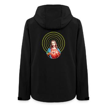 Jesus Christ Geschenkidee Weihnacht kitschig Xmas - Frauen Recycelte Softshelljacke von Stanley/Stella - Schwarz - Hinten - AI Model Female 172 light (172cm)