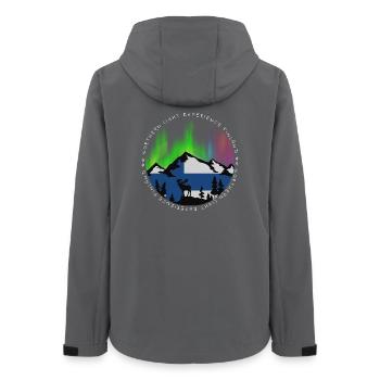 Northern Lights Experience Design - Women’s Recycled Softshell Jacket by Stanley/Stella - anthracite - Back - AI Model Female 172 light (172cm)
