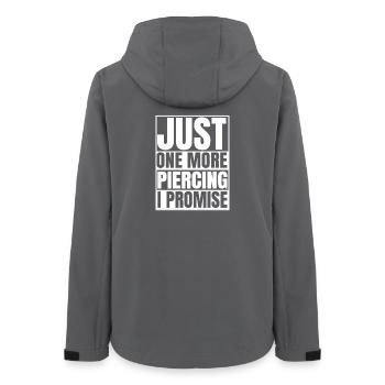 Lustiger Piercing Spruch Schmuck Englisch Geschenk - Frauen Recycelte Softshelljacke von Stanley/Stella - Anthrazit - Hinten - AI Model Female 172 light (172cm)