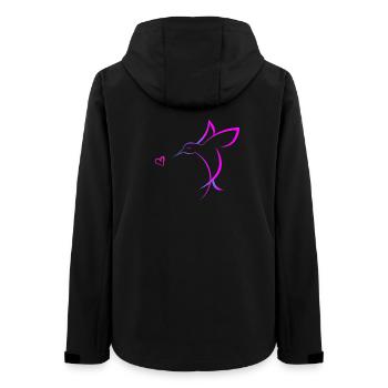 Hummingbird with heart - Women’s Recycled Softshell Jacket by Stanley/Stella - black - Back - AI Model Female 172 light (172cm)