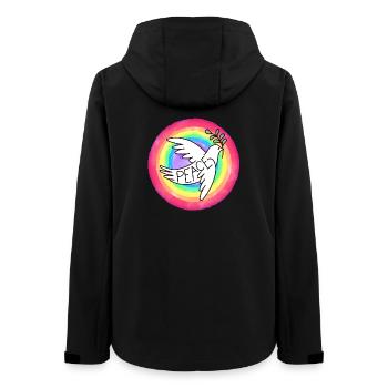 Colombe de la paix - Veste softshell femme recyclée Stanley/Stella - noir - Dos - AI Model Female 172 light (172cm)