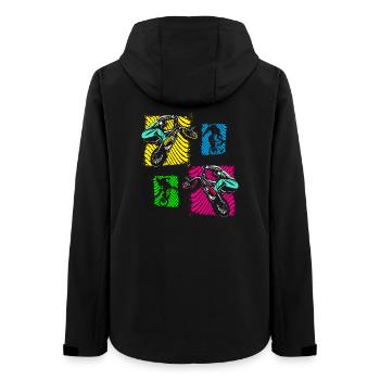 Vélo BMX | Vélo BMX | BMX coloré | Idée cadeau - Veste softshell femme recyclée Stanley/Stella - noir - Dos - AI Model Female 172 light (172cm)