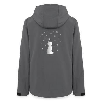 Ein Süßer Schneefuchs Beobachtet Schneeflocken - Frauen Recycelte Softshelljacke von Stanley/Stella - Anthrazit - Hinten - AI Model Female 172 light (172cm)