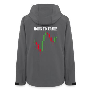 Born to Trade Trading Stock Exchange - Women’s Recycled Softshell Jacket by Stanley/Stella - anthracite - Back - AI Model Female 172 light (172cm)