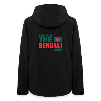 Keep Calm Bangladesh Design / Gift Idea - Women’s Recycled Softshell Jacket by Stanley/Stella - black - Back - AI Model Female 172 light (172cm)
