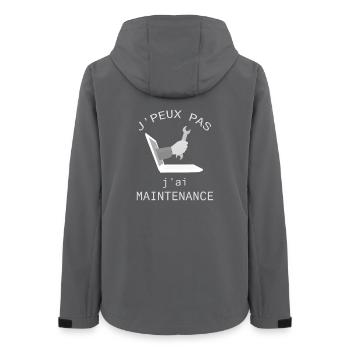 J'peux pas j'ai maintenance informatique - Veste softshell femme recyclée Stanley/Stella - charbon - Dos - AI Model Female 172 light (172cm)