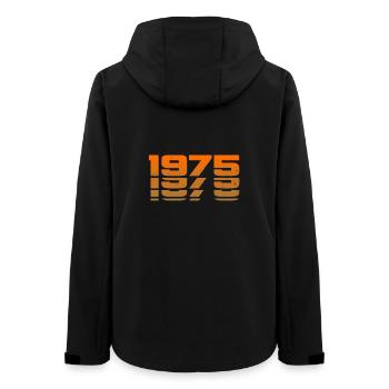 1975 Jahrgang Geburtsjahr - Frauen Recycelte Softshelljacke von Stanley/Stella - Schwarz - Hinten - AI Model Female 172 light (172cm)