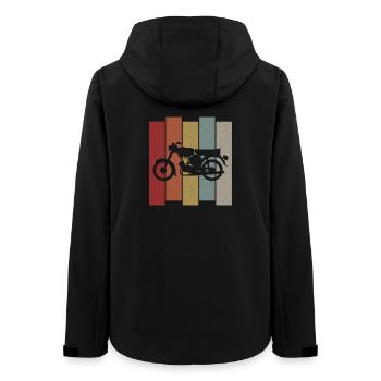 Rétro Simson hirondelle S51 DDR Ossi Mobylette Cadeau - Veste softshell femme recyclée Stanley/Stella - noir - Dos - AI Model Female 172 light (172cm)