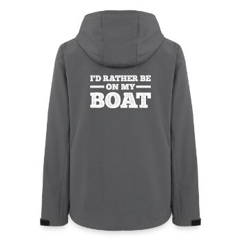 Boot Bootfahren - Frauen Recycelte Softshelljacke von Stanley/Stella - Anthrazit - Hinten - AI Model Female 172 light (172cm)