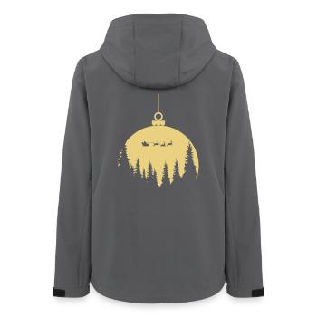 Weihnachten santa claus Kugel xmas gold christmas - Frauen Recycelte Softshelljacke von Stanley/Stella - Anthrazit - Hinten - AI Model Female 172 light (172cm)