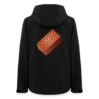Backstein Mauerziegel Ziegelstein zum Mauer Bau - Frauen Recycelte Softshelljacke von Stanley/Stella - Schwarz - Hinten - AI Model Female 172 light (172cm)