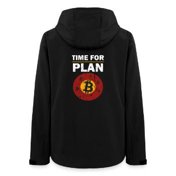 Bitcoin Time for Plan B Crypto Crypto Blockchain - Women’s Recycled Softshell Jacket by Stanley/Stella - black - Back - AI Model Female 172 light (172cm)