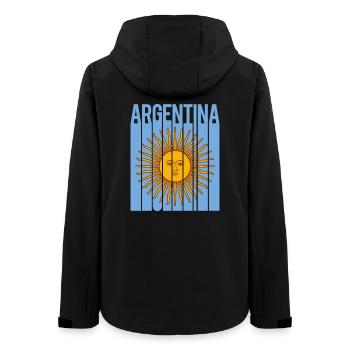 drapeau de l’Argentine t-shirt design sol de mayo - Veste softshell femme recyclée Stanley/Stella - noir - Dos - AI Model Female 172 light (172cm)