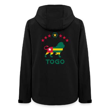 Togo Lion Flag Design / Lome Gift Africa - Women’s Recycled Softshell Jacket by Stanley/Stella - black - Back - AI Model Female 172 light (172cm)