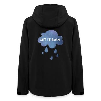 Qu'il pleuve nuage pluie goutte météo maussade - Veste softshell femme recyclée Stanley/Stella - noir - Dos - AI Model Female 172 light (172cm)