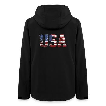 drapeau des Etats Unis - Veste softshell femme recyclée Stanley/Stella - noir - Dos - AI Model Female 172 light (172cm)