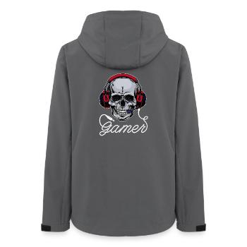 Gamer Headset Zocker - Women’s Recycled Softshell Jacket by Stanley/Stella - anthracite - Back - AI Model Female 172 light (172cm)