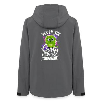 owl - Women’s Recycled Softshell Jacket by Stanley/Stella - anthracite - Back - AI Model Female 172 light (172cm)