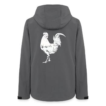 Rooster Chicken Rooster - Women’s Recycled Softshell Jacket by Stanley/Stella - anthracite - Back - AI Model Female 172 light (172cm)