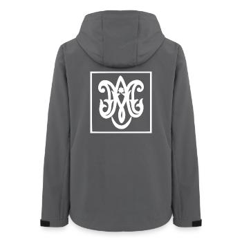 Ave Maria (dunkel) - Frauen Recycelte Softshelljacke von Stanley/Stella - Anthrazit - Hinten - AI Model Female 172 light (172cm)