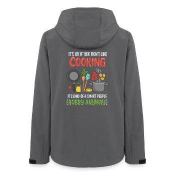 Cooking Cook Cook - Women’s Recycled Softshell Jacket by Stanley/Stella - anthracite - Back - AI Model Female 172 light (172cm)
