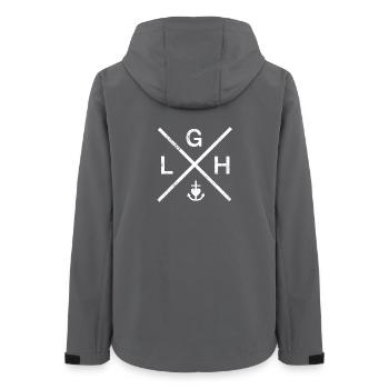 faith hope love (3a) - croire amour espérance - Veste softshell femme recyclée Stanley/Stella - charbon - Dos - AI Model Female 172 light (172cm)