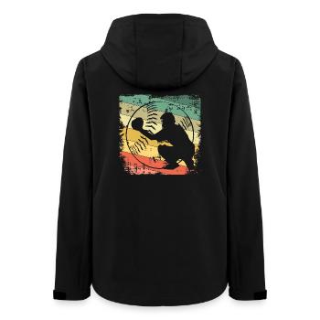 Baseball - Frauen Recycelte Softshelljacke von Stanley/Stella - Schwarz - Hinten - AI Model Female 172 light (172cm)