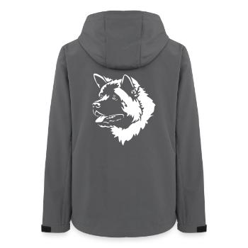 American Akita Tête « Black Edition » - Veste softshell femme recyclée Stanley/Stella - charbon - Dos - AI Model Female 172 light (172cm)