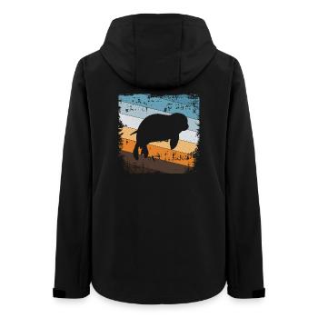 Seehund Robbe - Frauen Recycelte Softshelljacke von Stanley/Stella - Schwarz - Hinten - AI Model Female 172 light (172cm)