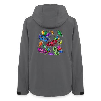 Kostüm Masken Karneval Fasching - Frauen Recycelte Softshelljacke von Stanley/Stella - Anthrazit - Hinten - AI Model Female 172 light (172cm)
