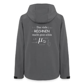 Müde - Mathematik Physik Rechnen Formeln Lustig - Frauen Recycelte Softshelljacke von Stanley/Stella - Anthrazit - Hinten - AI Model Female 172 light (172cm)