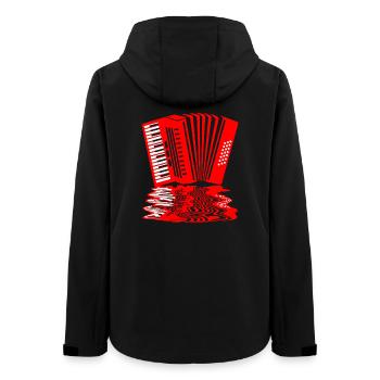 Akkordeon musiker musik - Frauen Recycelte Softshelljacke von Stanley/Stella - Schwarz - Hinten - AI Model Female 172 light (172cm)