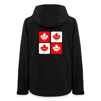 Drapeaux en feuille d'érable du Canada - Veste softshell femme recyclée Stanley/Stella - noir - Dos - AI Model Female 172 light (172cm)