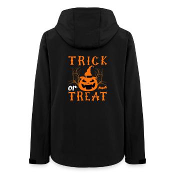 Funny Halloween Quote Trick Or Treat Halloween - Women’s Recycled Softshell Jacket by Stanley/Stella - black - Back - AI Model Female 172 light (172cm)