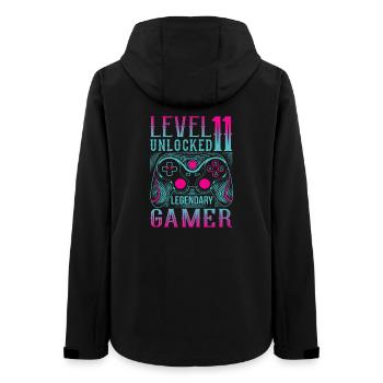 11. Geburtstag Level 11 Gamer Gaming Zocken - Frauen Recycelte Softshelljacke von Stanley/Stella - Schwarz - Hinten - AI Model Female 172 light (172cm)