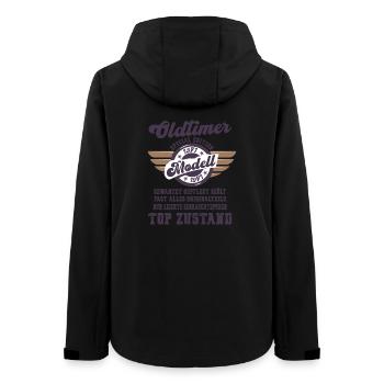 Oldtimer Modell Retro Flügel Geschenk - Frauen Recycelte Softshelljacke von Stanley/Stella - Schwarz - Hinten - AI Model Female 172 light (172cm)