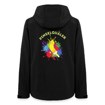 Pinselquäler Maler Handwerker Lackierer Pinsel - Frauen Recycelte Softshelljacke von Stanley/Stella - Schwarz - Hinten - AI Model Female 172 light (172cm)