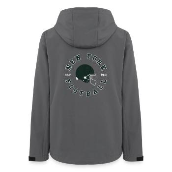 New York Football Retro Helmet - Frauen Recycelte Softshelljacke von Stanley/Stella - Anthrazit - Hinten - AI Model Female 172 light (172cm)