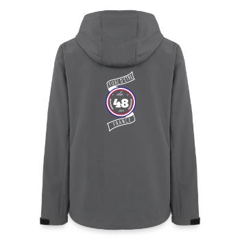 Fière D'être Du 48 Lozère France - Veste softshell femme recyclée Stanley/Stella - charbon - Dos - AI Model Female 172 light (172cm)