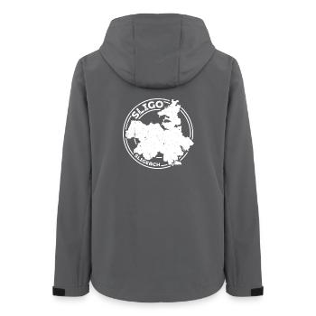 Sligo Irland County | Landkarte Kontur Stempel - Frauen Recycelte Softshelljacke von Stanley/Stella - Anthrazit - Hinten - AI Model Female 172 light (172cm)