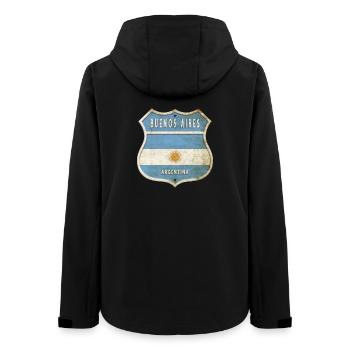 Buenos Aires Argentinien Wappen Flaggen Design - Frauen Recycelte Softshelljacke von Stanley/Stella - Schwarz - Hinten - AI Model Female 172 light (172cm)