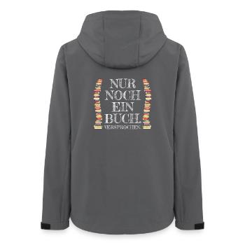 Nur Noch Ein Buch Versprochen Leseratte Bücherwurm - Frauen Recycelte Softshelljacke von Stanley/Stella - Anthrazit - Hinten - AI Model Female 172 light (172cm)