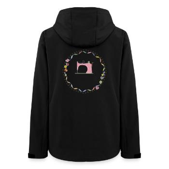 machine à coudre colorée nostalgique avec boutons - Veste softshell femme recyclée Stanley/Stella - noir - Dos - AI Model Female 172 light (172cm)