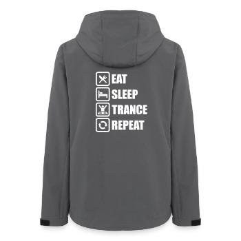 Mangez la transe du sommeil Répétez! - Veste softshell femme recyclée Stanley/Stella - charbon - Dos - AI Model Female 172 light (172cm)