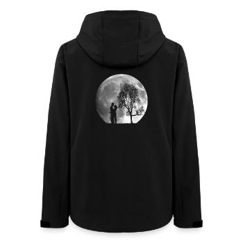 Saint Valentin, couple de pleine lune - Frauen Recycelte Softshelljacke von Stanley/Stella - Schwarz - Hinten - AI Model Female 172 light (172cm)