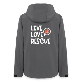 Rescue Dog Search Dog Service Dog Paw - Women’s Recycled Softshell Jacket by Stanley/Stella - anthracite - Back - AI Model Female 172 light (172cm)