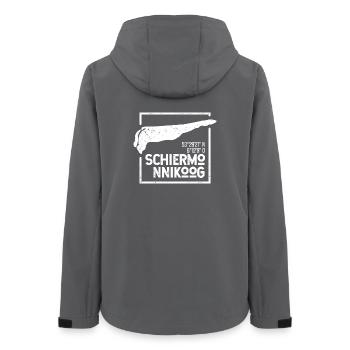Schiermonnikoog | Island silhouette stamp design - Women’s Recycled Softshell Jacket by Stanley/Stella - anthracite - Back - AI Model Female 172 light (172cm)